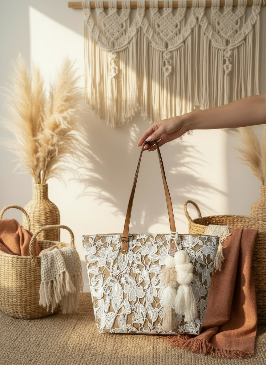 The Blooming's Crochet Tote Bag