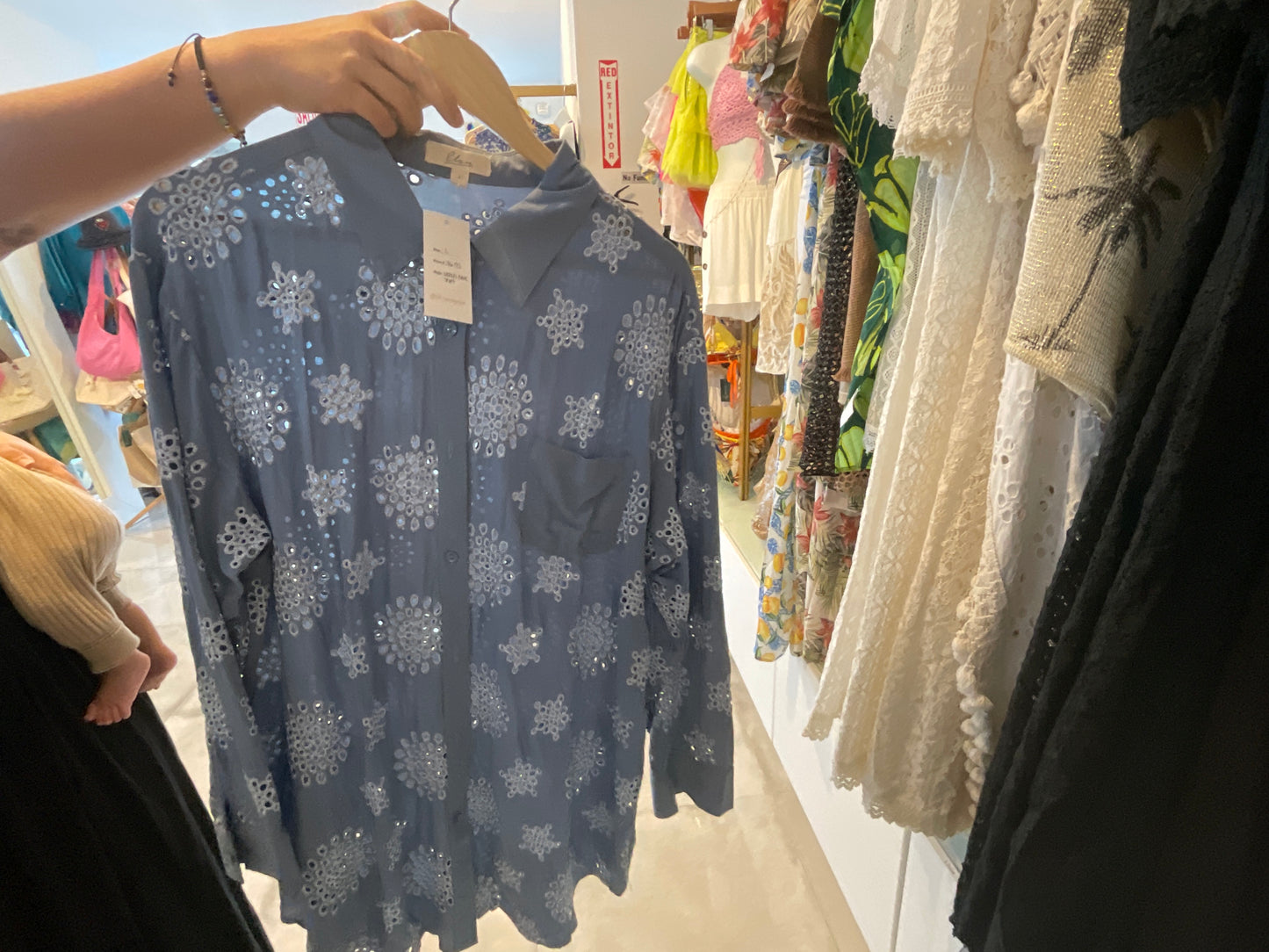 Blue Bottom up Shirt