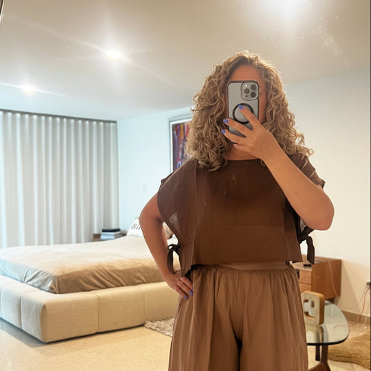 Top SS Crop Tie Sides