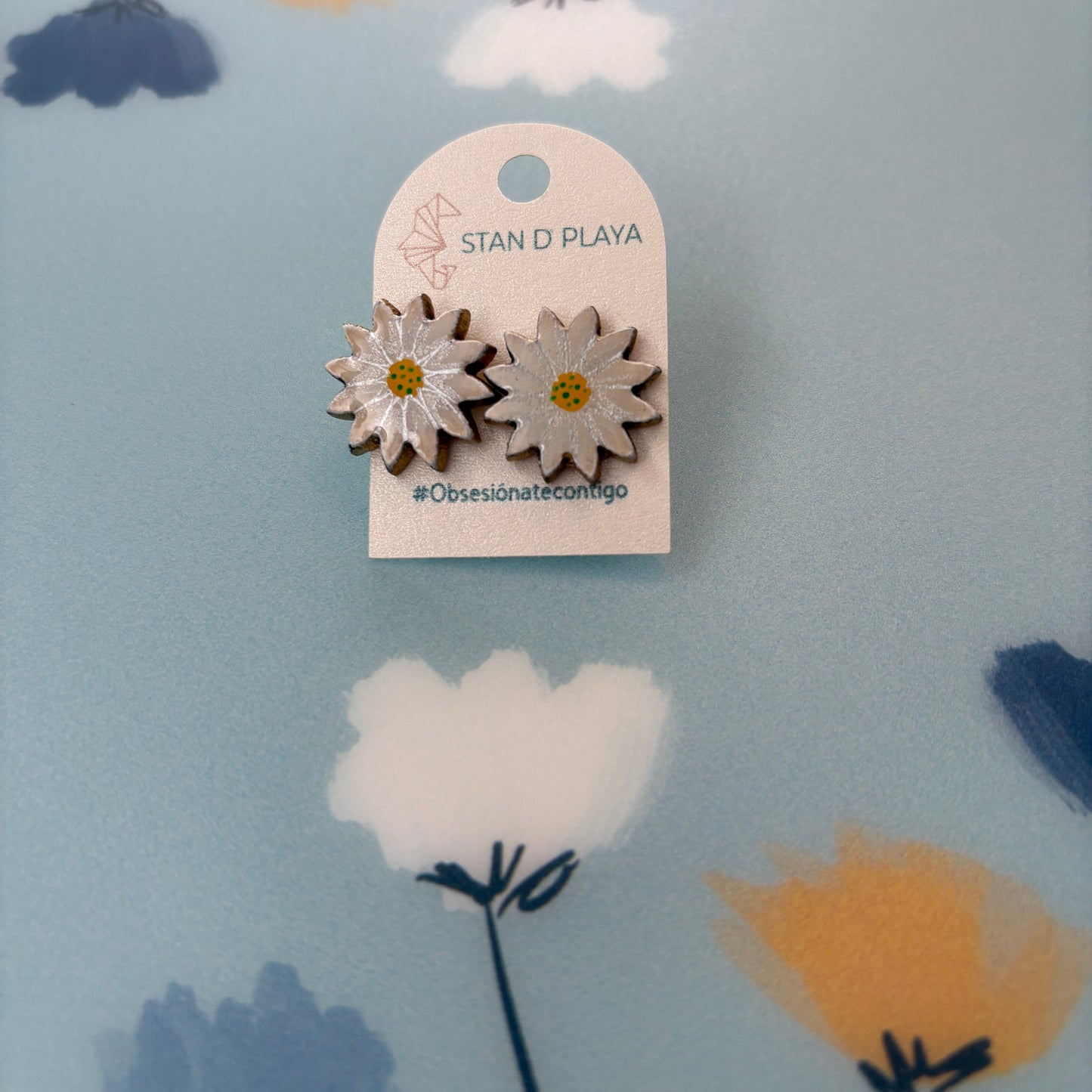 Girasol de Coco Earrings