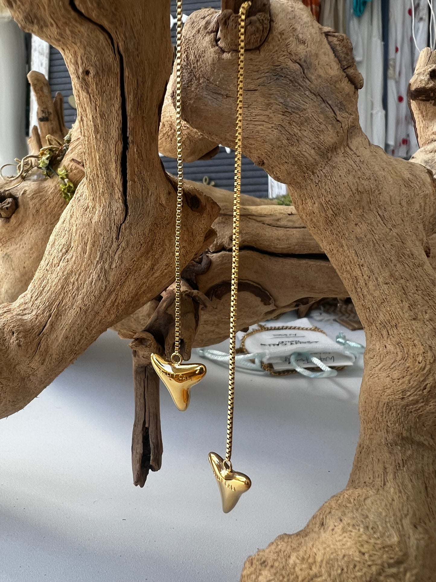 Shark Tooth Threader Earrings