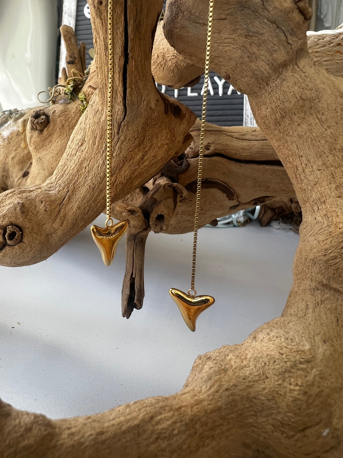 Shark Tooth Threader Earrings