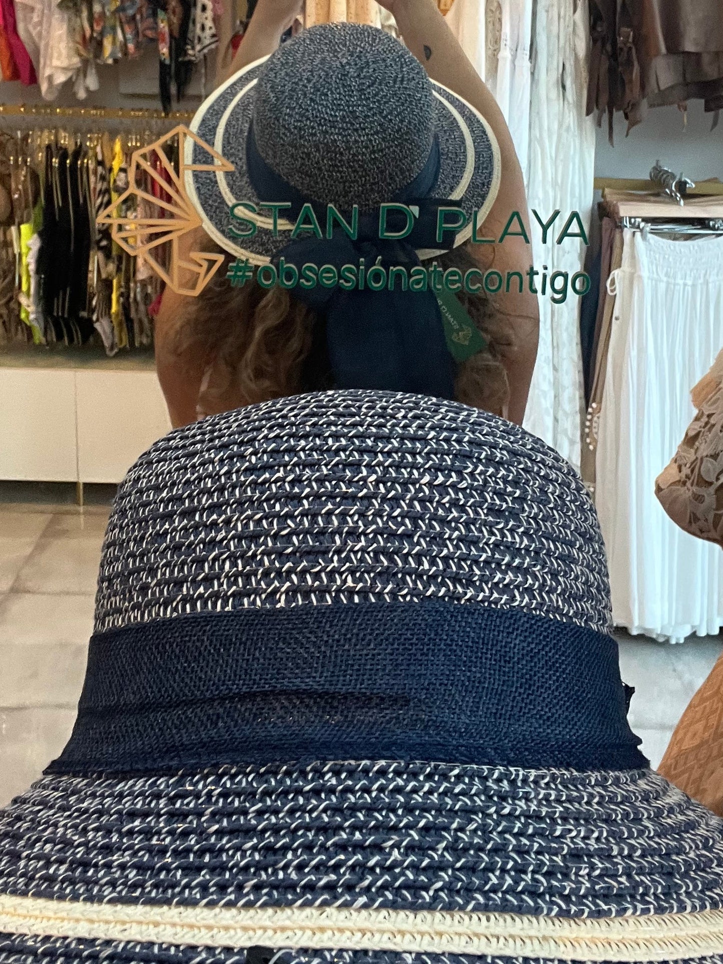 Mid Hat Bow Blue