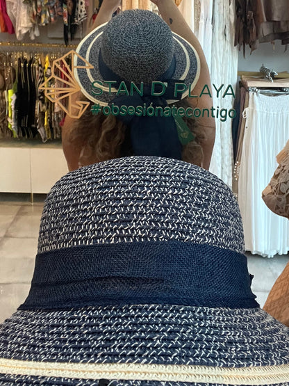 Mid Hat Bow Blue