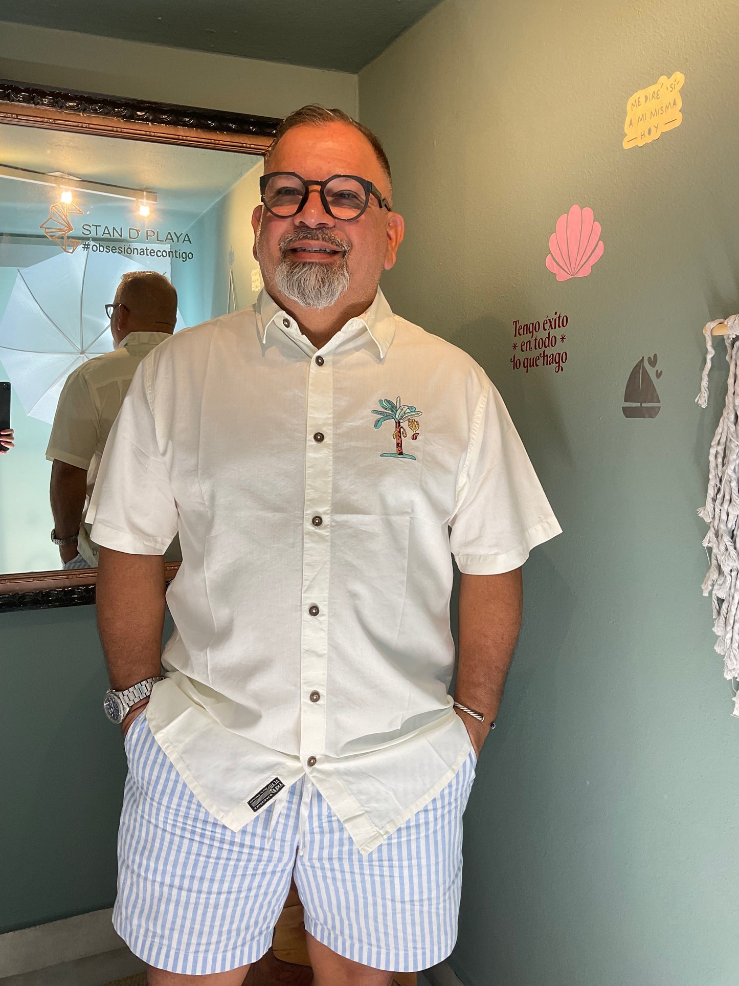 La Republica- Embroidery 7 Seas Button Up