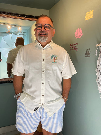 La Republica- Embroidery 7 Seas Button Up
