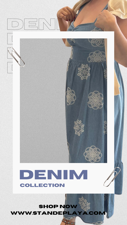 Blue Sky Denim Maxi Dress