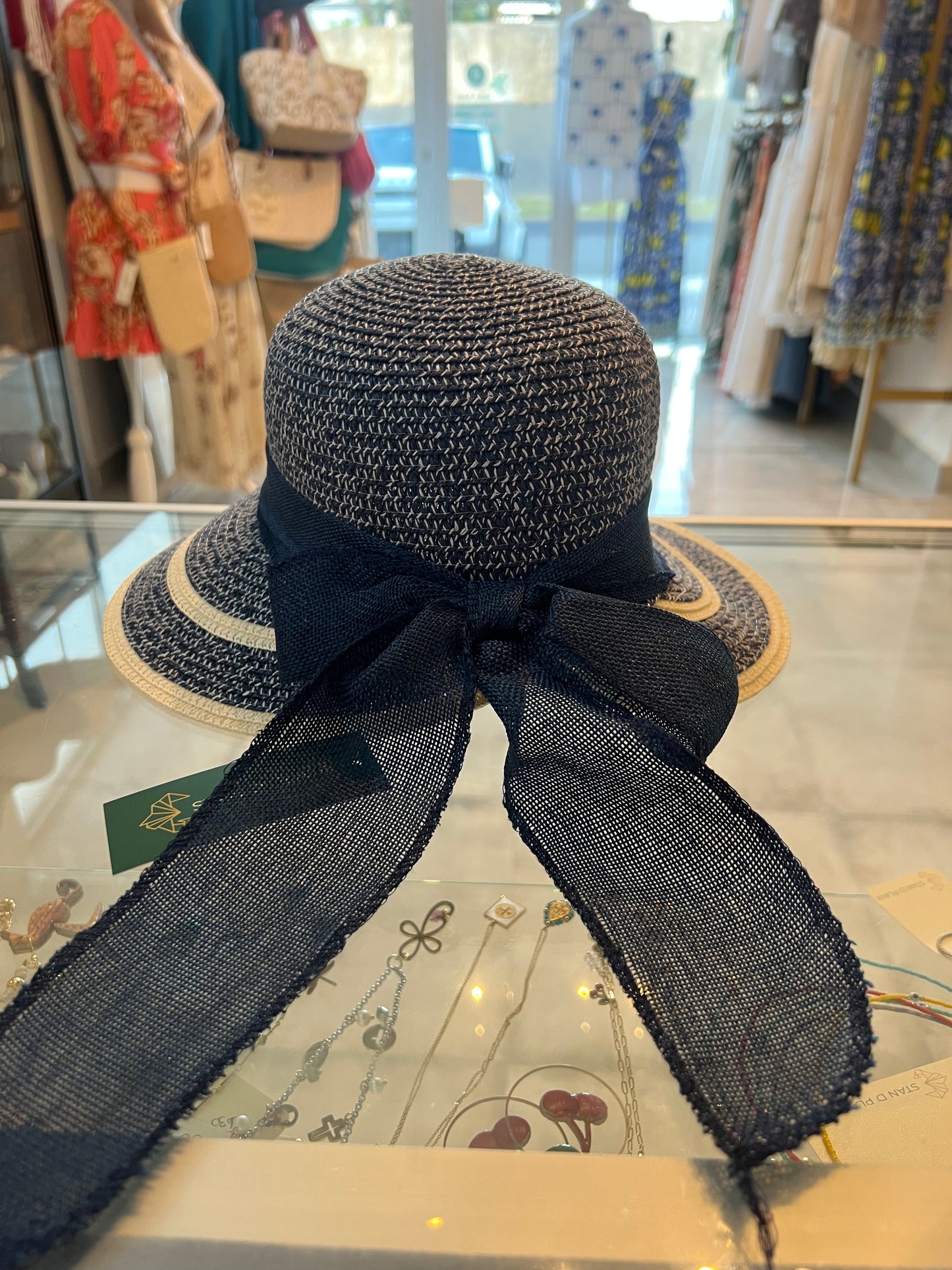 Mid Hat Bow Blue