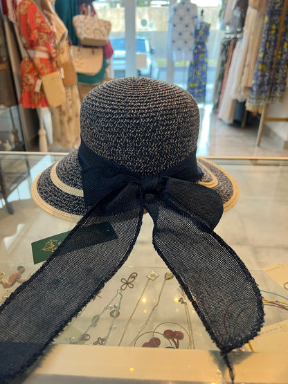 Mid Hat Bow Blue
