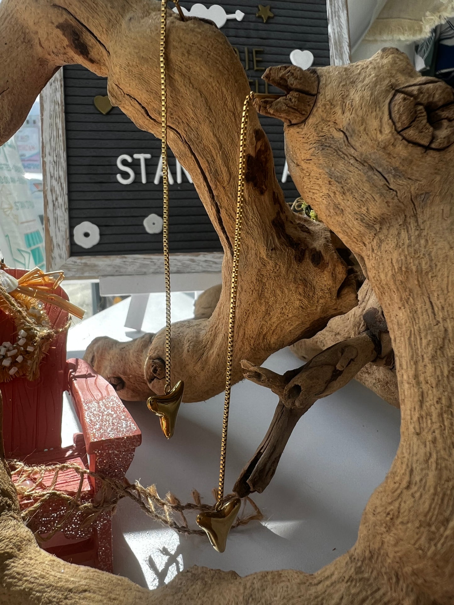 Shark Tooth Threader Earrings