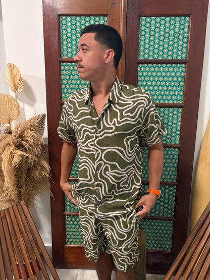 Linen Printed Short
