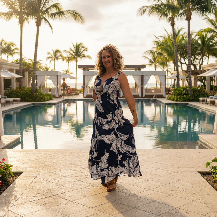 Violeta Maxi Dress Blue