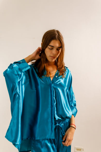 Long Sleeve Satin set
