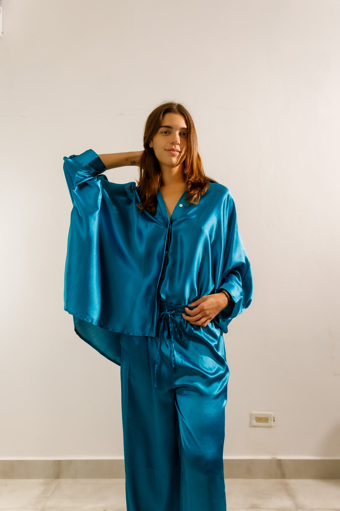 Long Sleeve Satin set