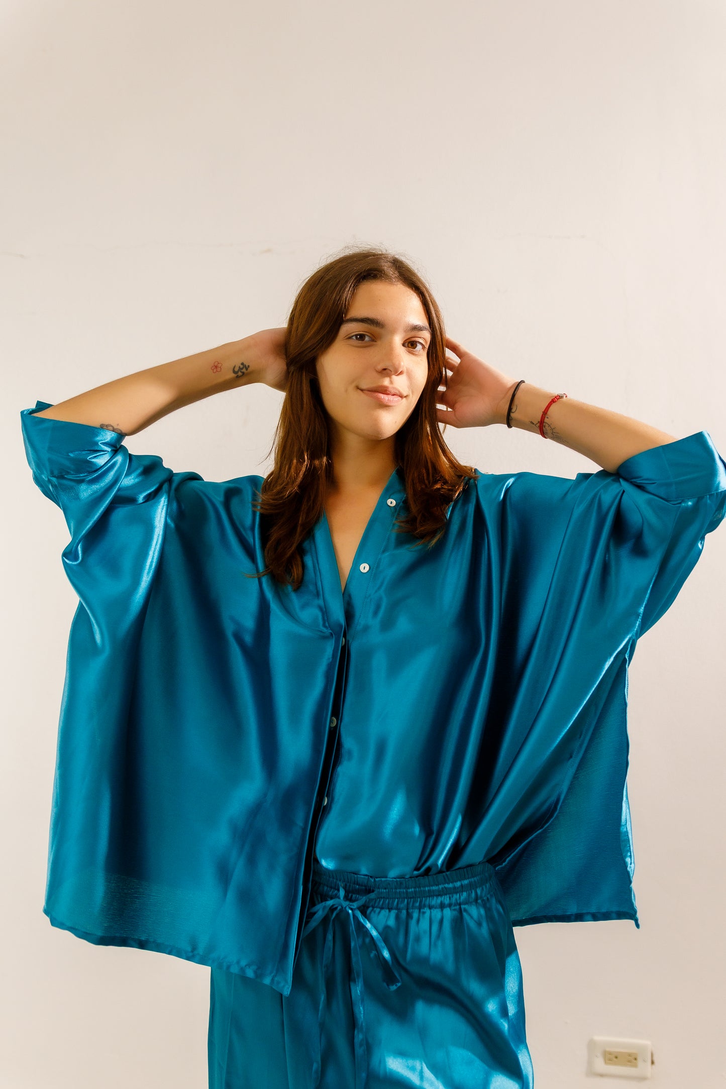 Long Sleeve Satin set