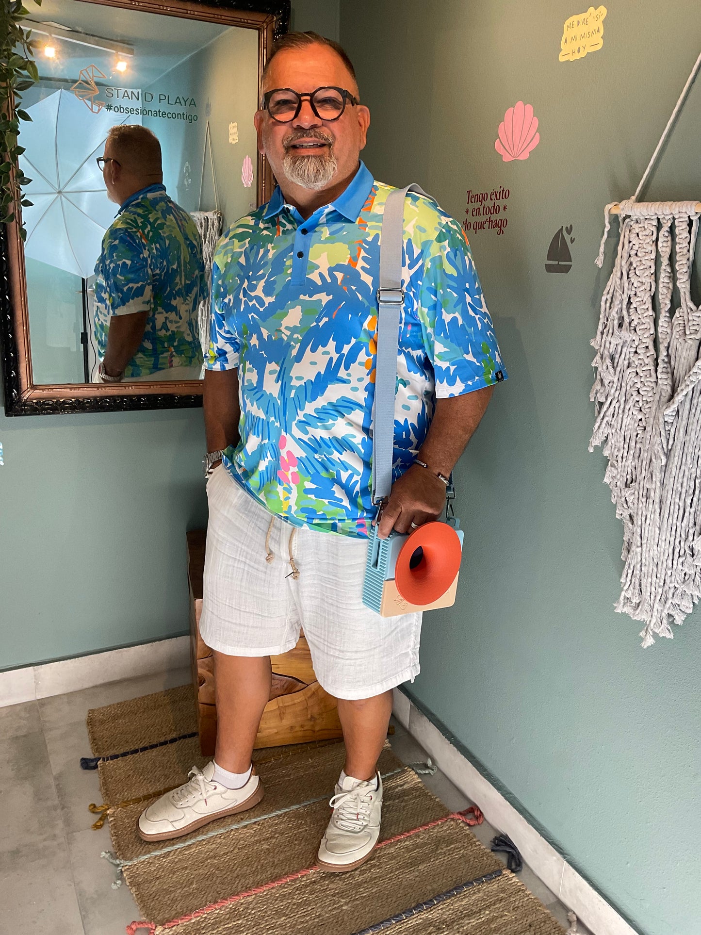 Pastel Paradise Swingers Performance Polo