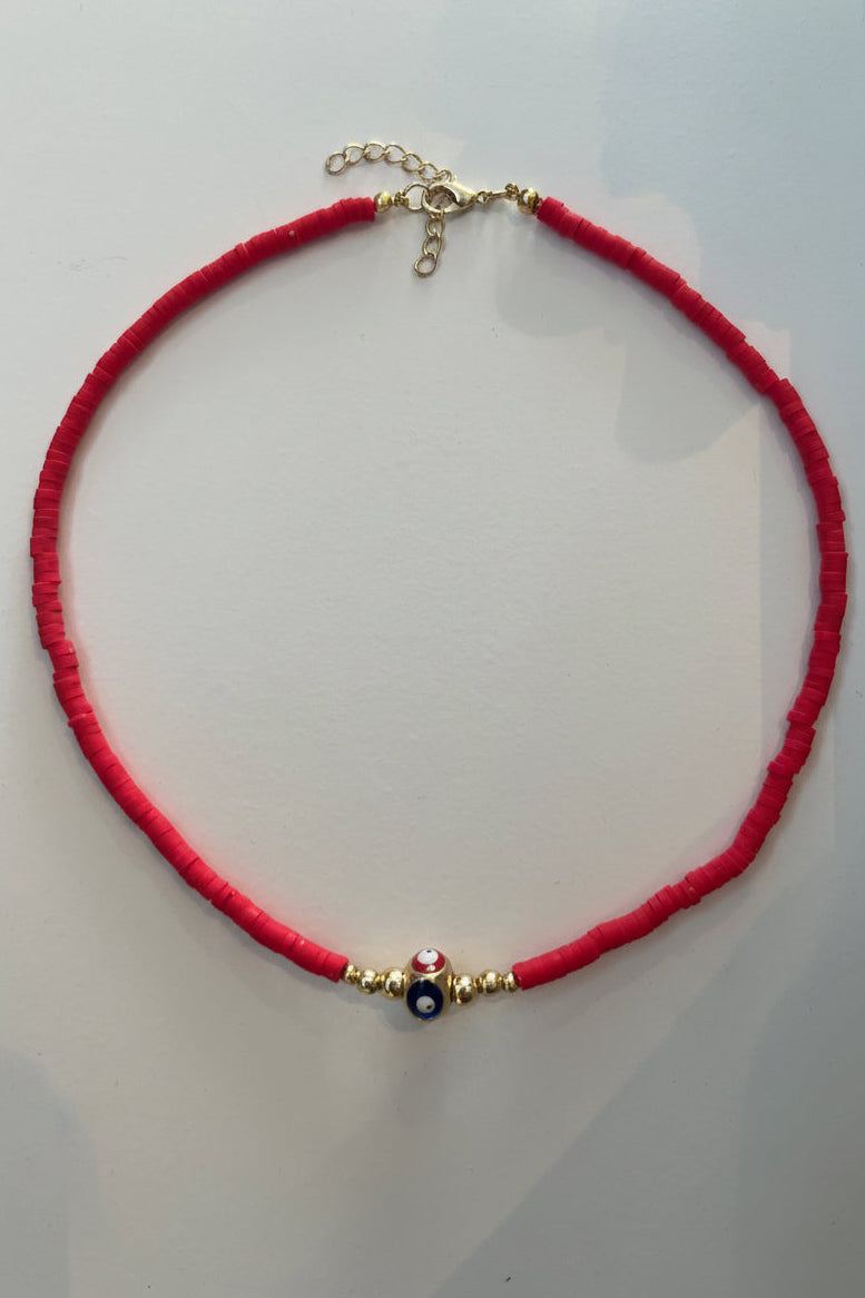 Puka 4 Evil Eye Red