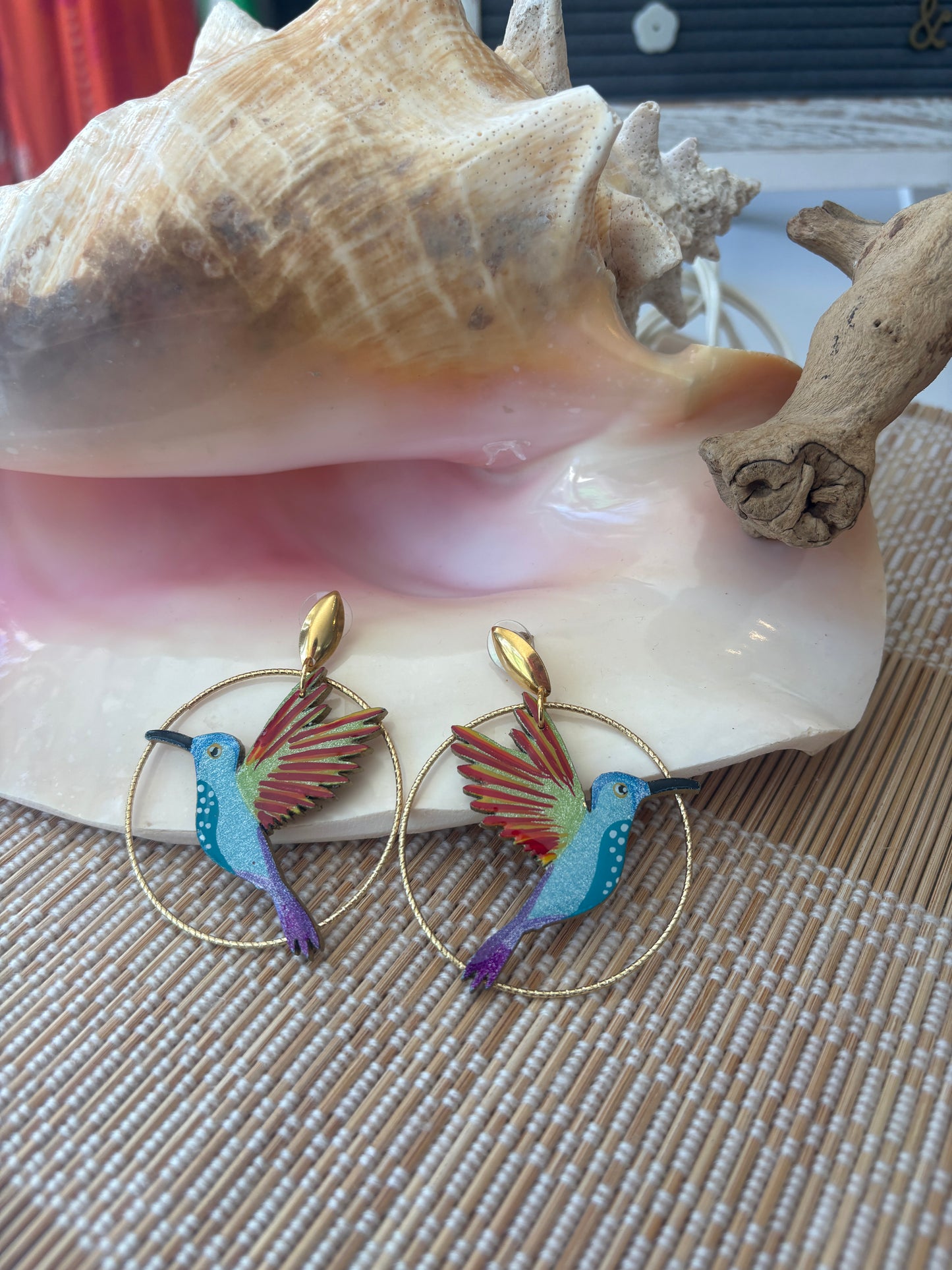 Colibrí Dorado Earrings