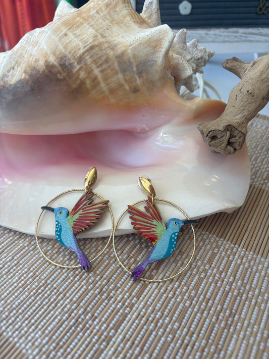 Colibrí Dorado Earrings