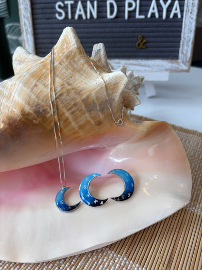 Silver Half-Moon Set