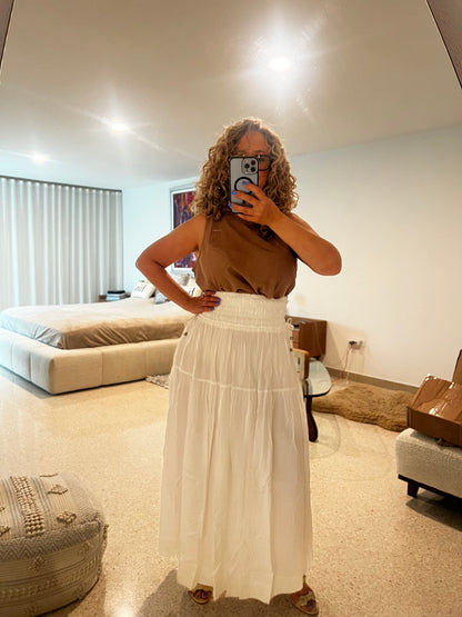 Skirt Midi Smock White