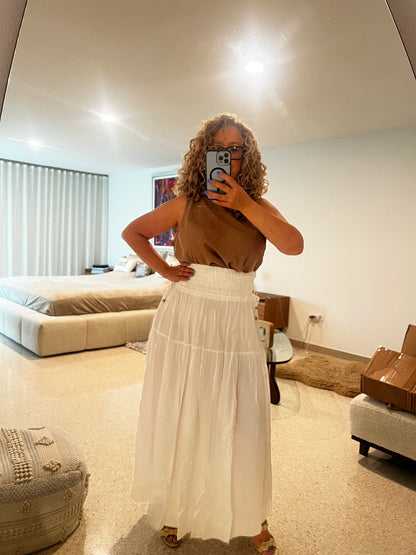 Skirt Midi Smock White