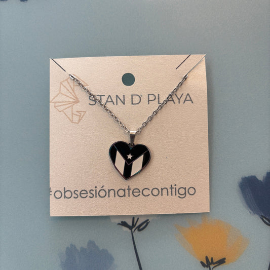 Mi Bonita Bandera PR B&W Necklace