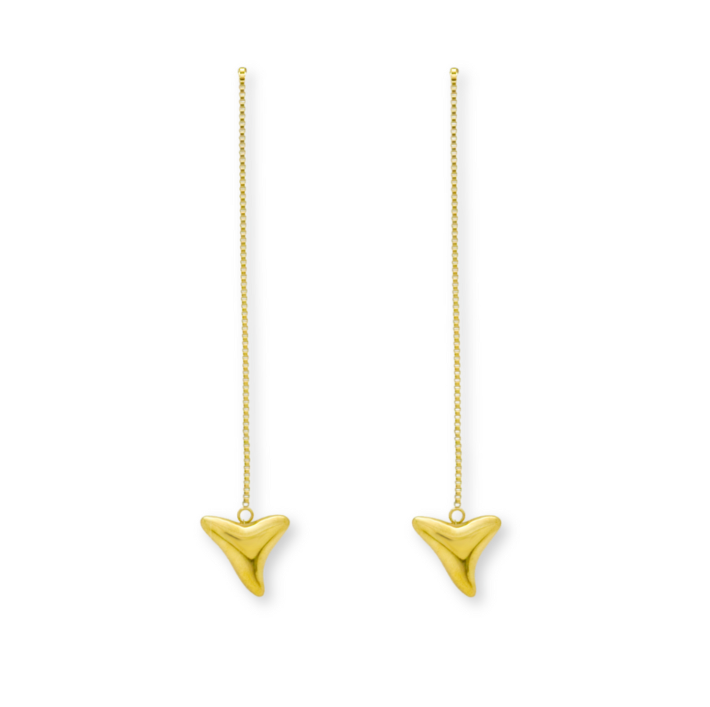 Shark Tooth Threader Earrings