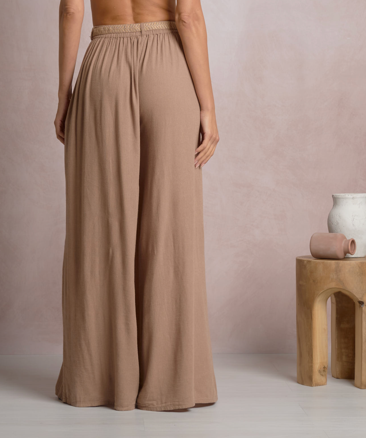 Pants Wide Leg Belted