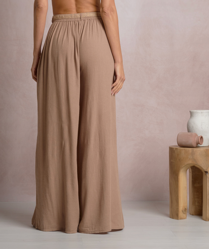Pants Wide Leg Belted