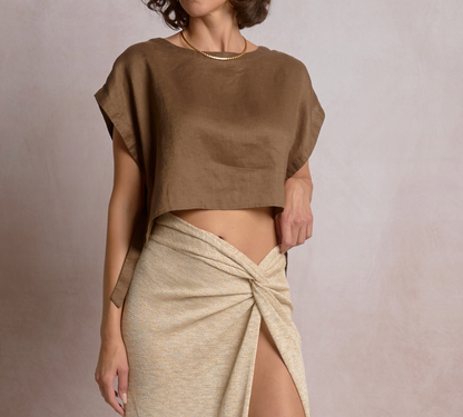 Top SS Crop Tie Sides