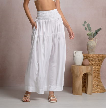 Skirt Midi Smock White