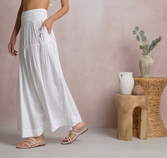 Skirt Midi Smock White