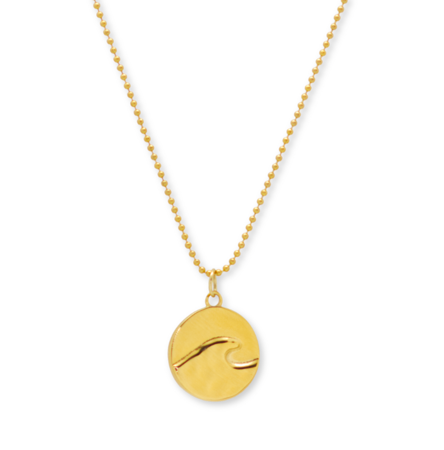 WAVE MEDALLION NECKLACE