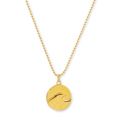 WAVE MEDALLION NECKLACE
