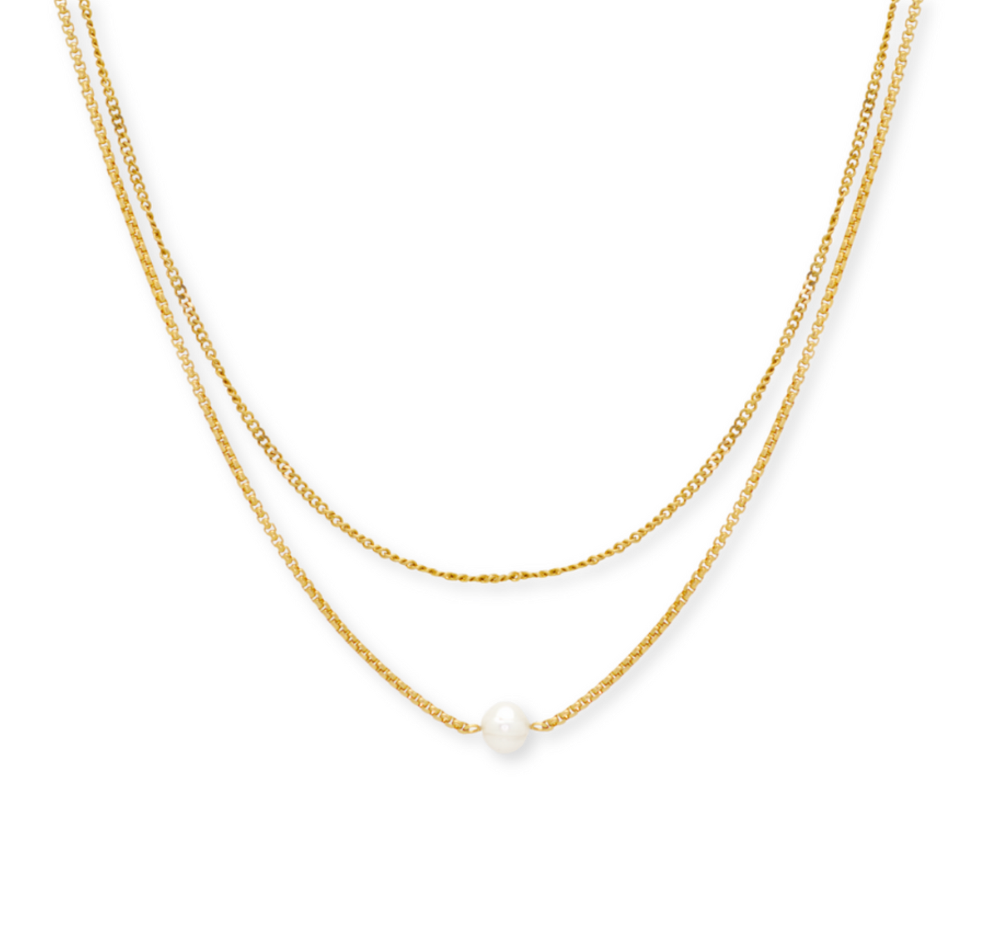 LAYERED PEARL NECKLACE